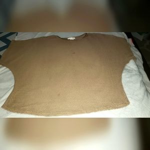 Pre-owned Lady Noiz Batwing Sleeve Tan Tunic Size 1XL